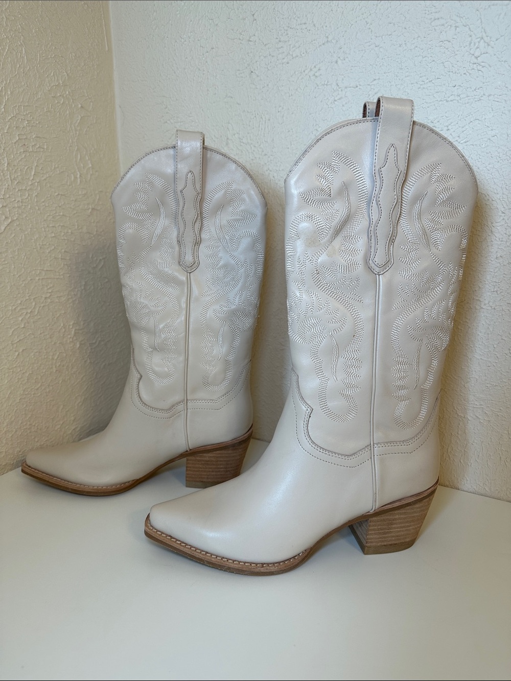 Jeffery Campbell DAGGET Ice Natural Cowboy Boots